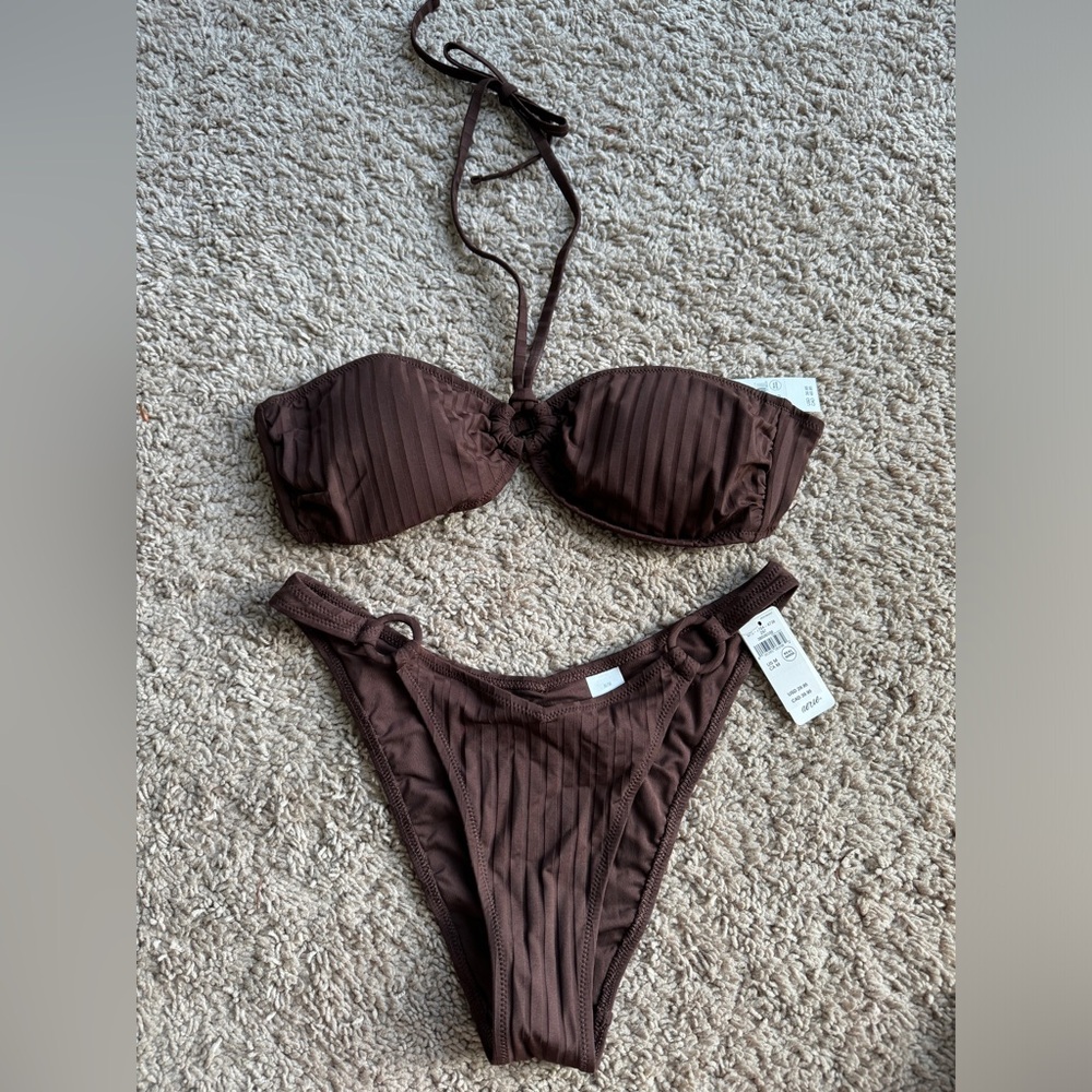 Aerie Chocolate Brown Bikini Set